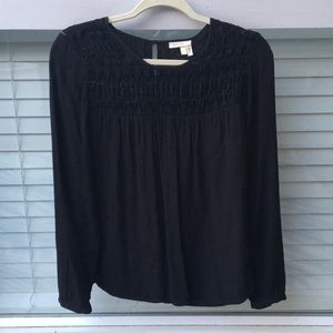 Anthropologie Long Sleeve Blouse with Smocking